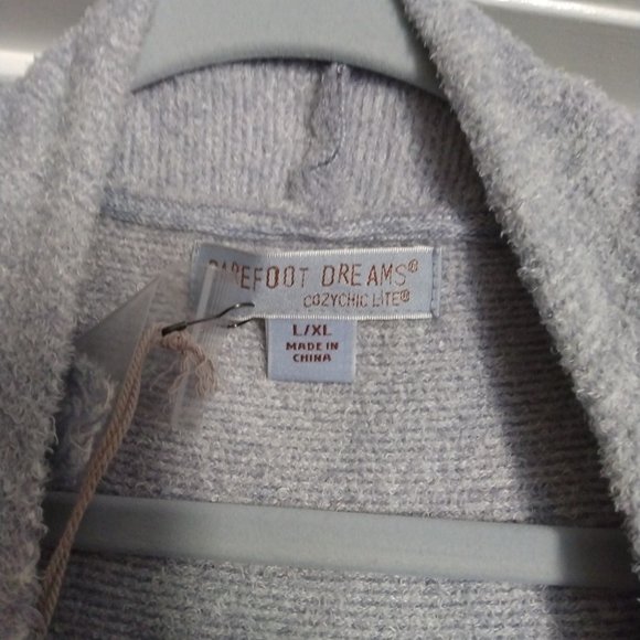 BAREFOOT DREAMS | COZYCHIC LITE CALYPSO WRAP HEATHERED CHAMBRAY PEARL - Picture 4 of 10